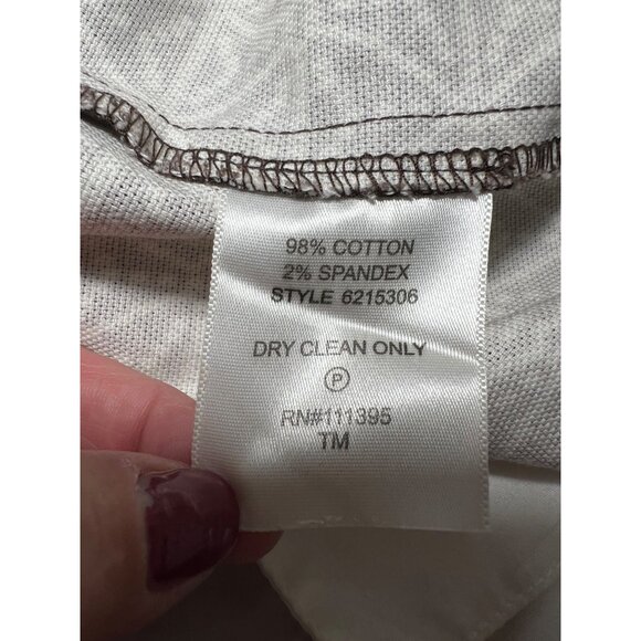 Tory Burch Geometric Print Womens Golf Pants Size 10 Brown & White Cotton Blend - Picture 8 of 13